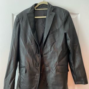 Zara Man Faux Leather Blazer